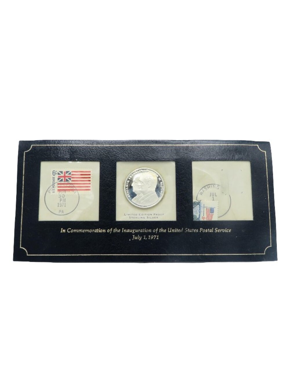 1971 Sterling Silver Medal 26-27g. USPS Commemoration Inauguration Stamp Set